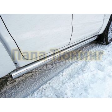 Пороги труба 76 мм ТСС для Volkswagen Amarok 2016-