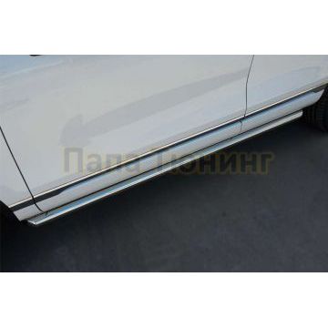Пороги труба d57 вариант 1 РусСталь для Volkswagen Touareg 2014-2017