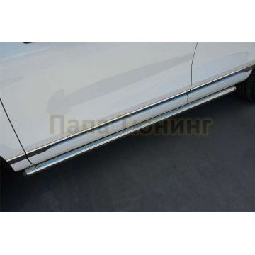 Пороги труба d57 вариант 2 РусСталь для Volkswagen Touareg 2014-2017