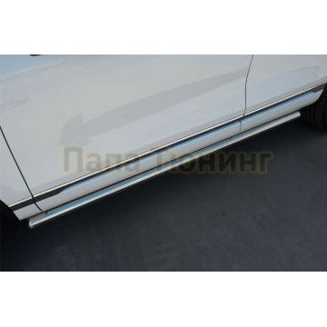 Пороги труба d57 вариант 3 РусСталь для Volkswagen Touareg 2014-2017