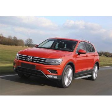 Пороги с площадкой нержавеющий лист 57 мм Rival для Volkswagen Tiguan 2016-