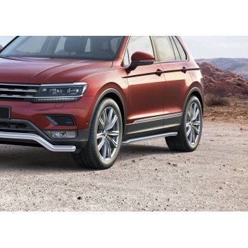 Защита штатных порогов 57 мм Rival для Volkswagen Tiguan 2016-