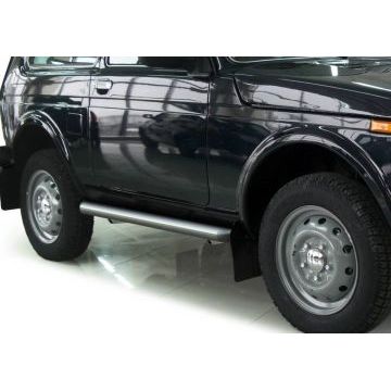 Защита штатных порогов 57 мм Rival для Нива ВАЗ 2121 1995-