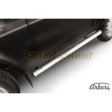 Защита штатных порогов труба 76 мм Slitkoff для Нива ВАЗ 21213 1976- Защита штатных порогов труба 76 мм Slitkoff для Нива ВАЗ 21213 1976-