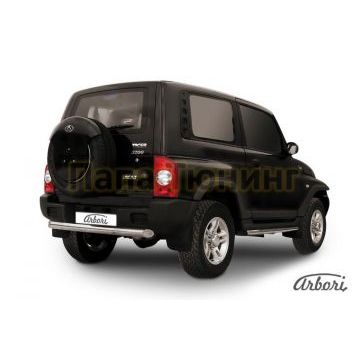 Защита заднего бампера короткая 76 мм Slitkoff для Тагаз Tager 2008-2014