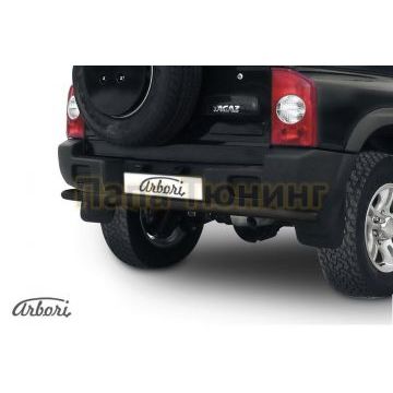 Защита заднего бампера чёрная сталь 57 мм Slitkoff для Тагаз Tager 2008-2014