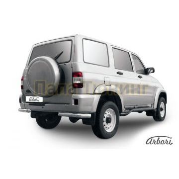 Защита задняя уголки 76 мм Slitkoff для УАЗ 3163 Патриот 2005-2014 Защита задняя уголки 76 мм Slitkoff для УАЗ 3163 Патриот 2005-2014