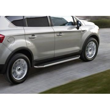 Пороги алюминиевые Rival Premium для Ford Kuga 2008-2013