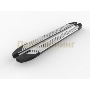 Пороги алюминиевые Sapphire Silver для Ford Kuga 2008-2013