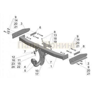 Фаркоп Avtos для Ford Maverick 2004-2007