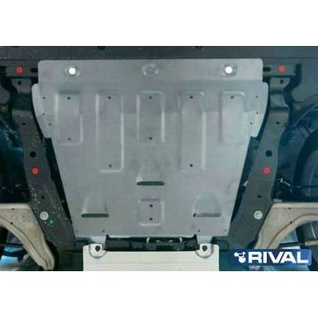 Защита картера + КПП алюминий 4 мм RIVAL для Ford Mondeo, 2.5; 2.0(199л.с.) 2015-