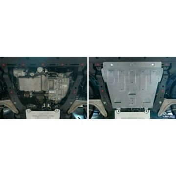 Защита картера + КПП алюминий 4 мм RIVAL для Ford Mondeo, 2.5; 2.0(199л.с.) 2015-