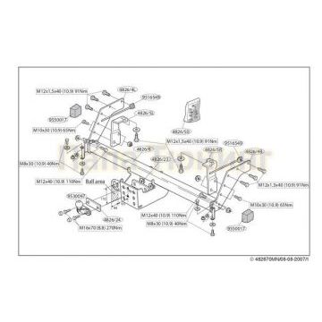 Фаркоп Brink шар F для Mazda BT-50/Ford Ranger 1998-2012
