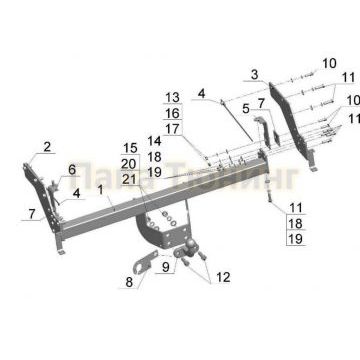 Фаркоп Avtos для Ford Ranger 2006-2012