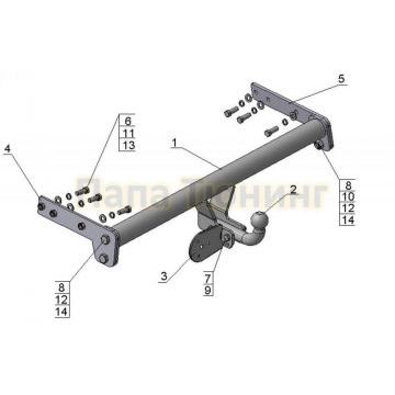 Фаркоп Avtos для Ford Focus S-max 2006-2015