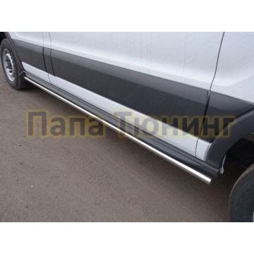 Пороги труба комплект 42 мм ТСС для Ford Transit 2014-