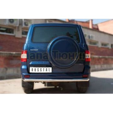Защита заднего бампера d57 РусСталь для УАЗ Патриот 2015-