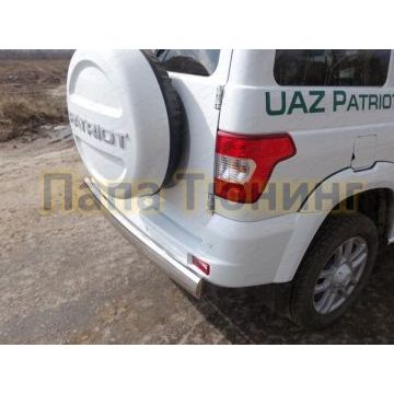 Защита заднего бампера овальная 120х60 мм ТСС для УАЗ Патриот 2015-