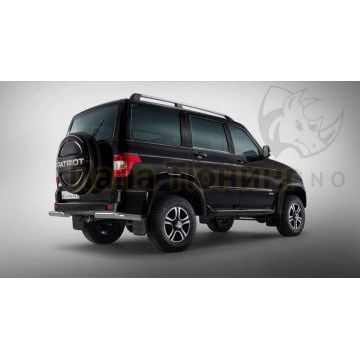 Защита задняя уголки d57 серая сталь РусСталь для УАЗ Патриот 2015-