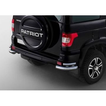 Защита задняя двойные уголки 76-42 мм Rival для УАЗ 3163 Патриот 2015-