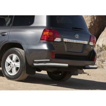 Защита задняя двойные уголки 76-42 мм Rival для Toyota Land Cruiser 200 2012-2015