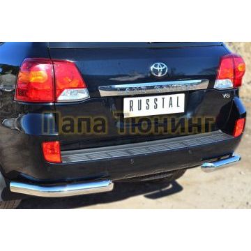 Защита задняя уголки d76 РусСталь для Toyota Land Cruiser 200 2012-2015