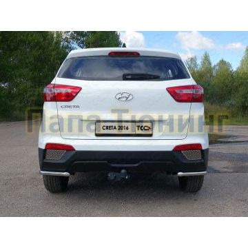 Защита задняя уголки 42 мм ТСС для Hyundai Creta 2016-2021