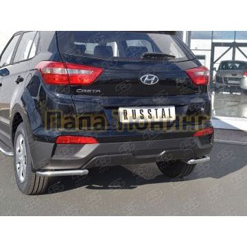 Защита задняя уголки d42 РусСталь для Hyundai Creta 2016-2021