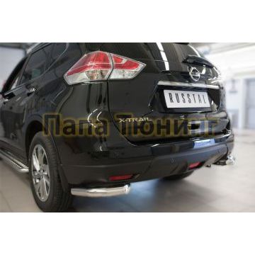 Защита задняя уголки d57 РусСталь для Nissan X-Trail 2015-
