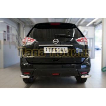 Защита задняя уголки d57 РусСталь для Nissan X-Trail 2015-