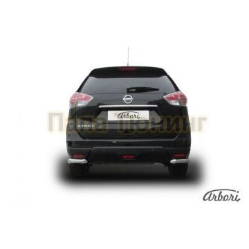 Защита задняя уголки 57 мм Slitkoff для Nissan X-Trail T32 2015-2018
