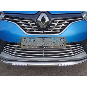 Рамка номерного знака комплект ТСС для Renault Kaptur 2016-