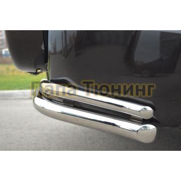 Защита задняя двойные уголки d57-d42 РусСталь для Suzuki Grand Vitara 2012-2015