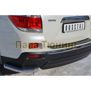 Защита задняя уголки d57 РусСталь для Toyota Highlander 2010-2014