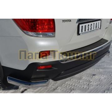 Защита задняя уголки d76 РусСталь для Toyota Highlander 2010-2014