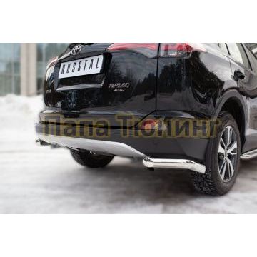Защита задняя уголки d57 РусСталь для Toyota RAV4 2015-2019