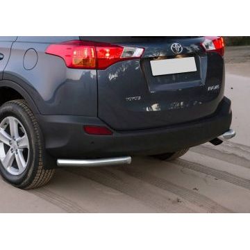 Защита задняя уголки 57 мм Rival для Toyota RAV4 2013-2015