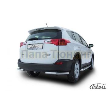 Защита задняя уголки 57 мм Slitkoff для Toyota RAV4 2013-2015 Защита задняя уголки 57 мм Slitkoff для Toyota RAV4 2013-2015
