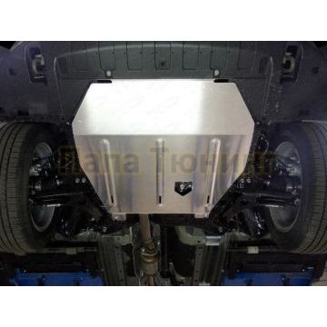 Защиты комплект алюминий 4 мм для 3,0 картер и кпп, топливопровод, бак левая, бак правая ТСС для Mitsubishi Outlander 2012-2018