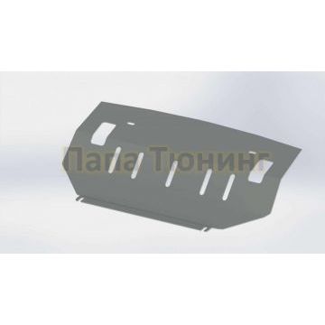 Защита радиатора Руссталь алюминий 4 мм для Mitsubishi Pajero IV 2006-