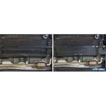 Защита топливных трубок Rival для 2,0 и 2,5 сталь 2 мм для Nissan X-Trail T32 2015-