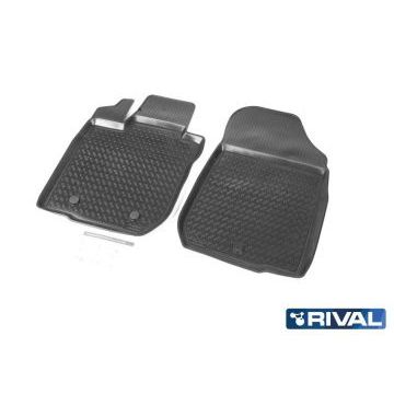 Коврики салона Rival полиуретан 2 штуки передние для Lada Largus 2012-