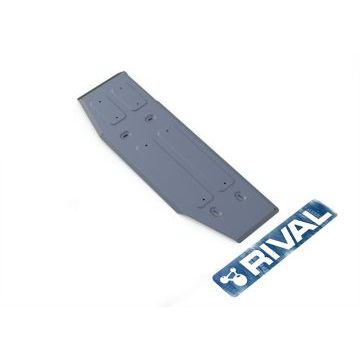 Защита топливного бака алюминий 4 мм Rival для Toyota Hilux, V - 2.4d; 2.8d; полный привод 2015-2020/Toyota Hilux, V - 2.8d; полный привод 2020-