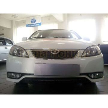 Защита радиатора черная РусСталь для Daewoo Gentra 2013-2015