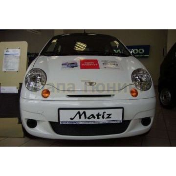 Защита радиатора черная РусСталь для Daewoo Matiz 2002-2015