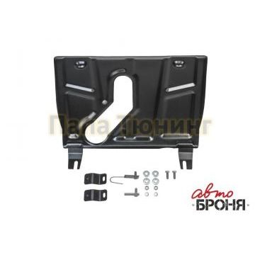 Защита картера + КПП сталь АвтоБроня для Toyota Rav4, V - 2.4; АКПП; с вырезом под глушитель 2010-2013/Toyota Rav4, V - 2.5; АКПП; с вырезом под глушитель 2013-2015/Toyota Rav4, V - 2.5; АКПП; с вырезом под глушитель 2015-2019/Toyota Rav4, V - 2.0; 2.4; с вырезом под глушитель 2006-2010