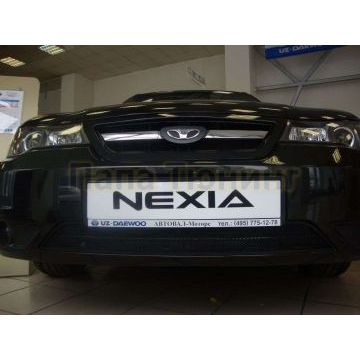 Защита радиатора черная РусСталь для Daewoo Nexia 2010-2016