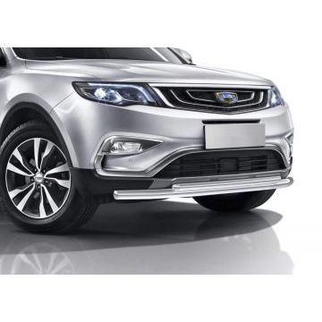 Защита передняя двойная 57-42 мм Rival для Geely Atlas 2018-2024
