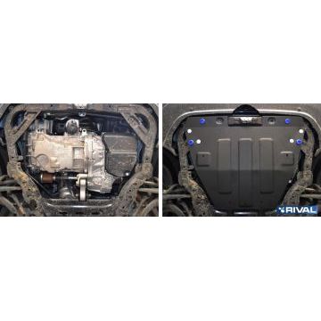 Защита картера + КПП Rival сталь 2 мм для FAW B50 Besturn, V - 1.6 2013-2017