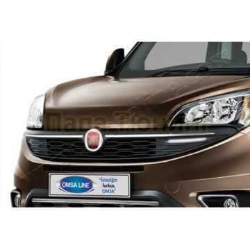 Накладки на решетку радиатора 2 части Omsa_Line для Fiat Doblo 2015- Накладки на решетку радиатора 2 части Omsa_Line для Fiat Doblo 2015-
